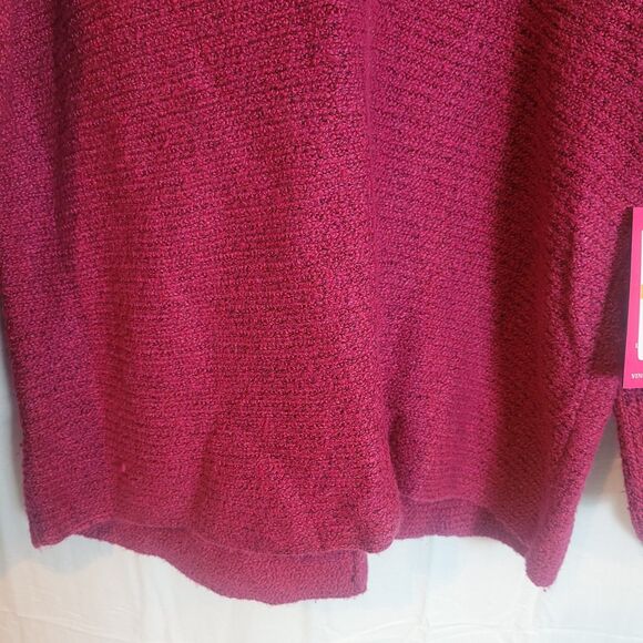 Vince Camuto NEW V Neck Balloon Sleeve Sweater Womens Small Berry Red Christmas - Picture 4 of 12